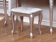 Caroline Metallic Lilac Vanity Stool image