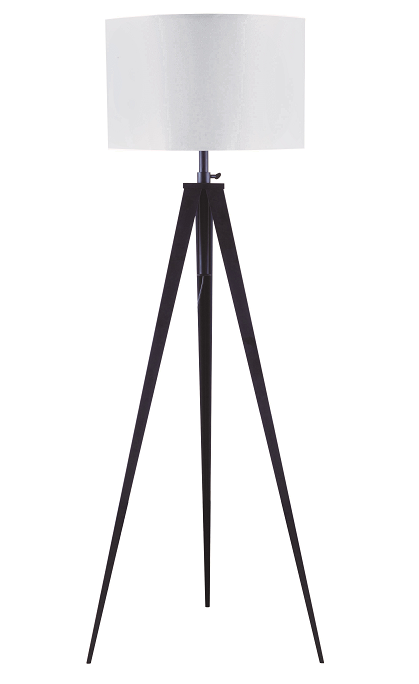 Glynn White & Black Floor Lamp image