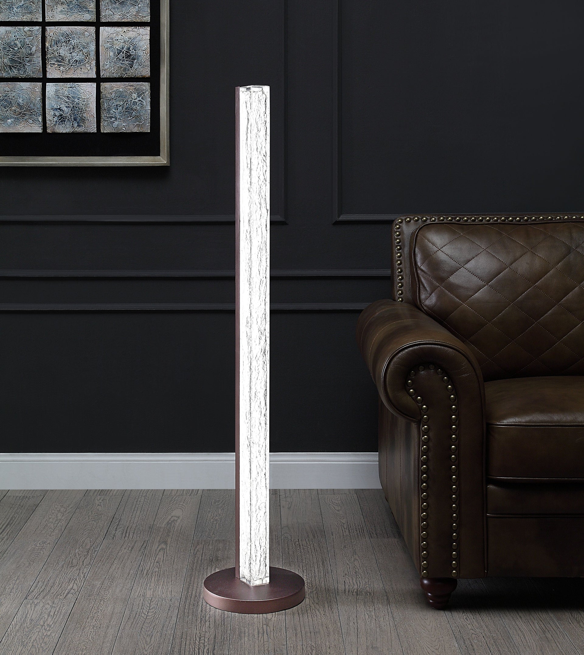 Vreni Clear & Brown Floor Lamp image