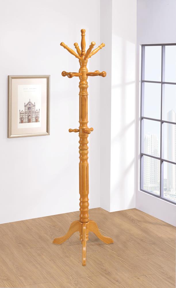 Traditional Honey Twisted Post Coat Rack image