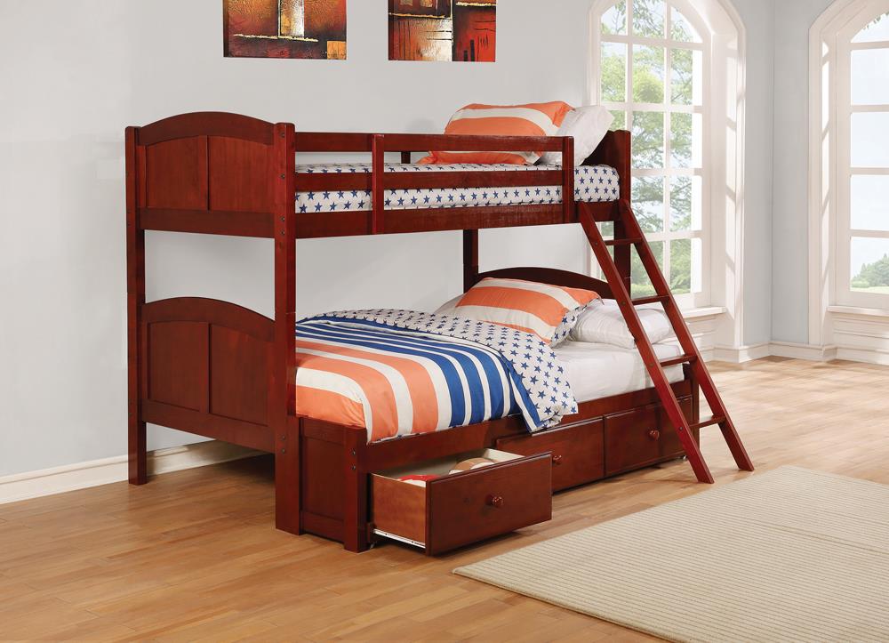 Parker Chestnut Twin-over-Full Bunk Bed image