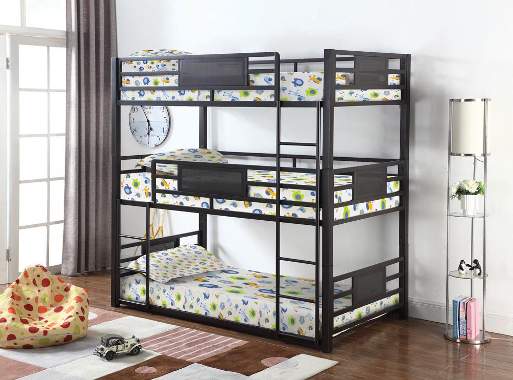 G460394 Casual Black Twin Triple Bunk Bed image