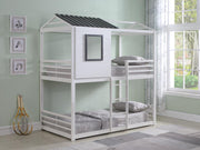 Belton Light Grey Twin-over-Twin Bunk Bed image