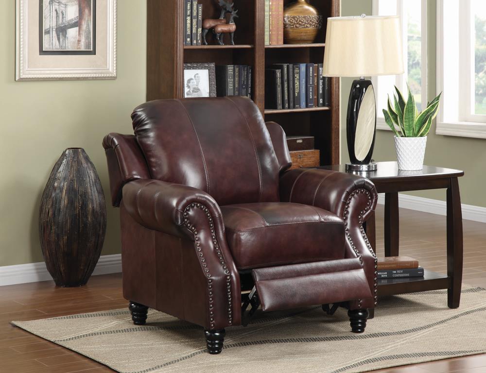 Princeton Traditional Burgundy Push Back Recliner image