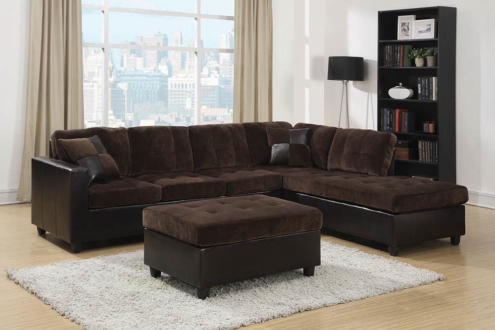 Mallory Casual Dark Chocolate Sectional image