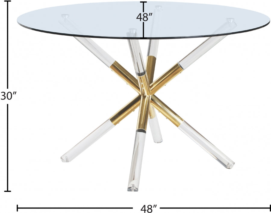 Mesa de comedor Mercury dorada