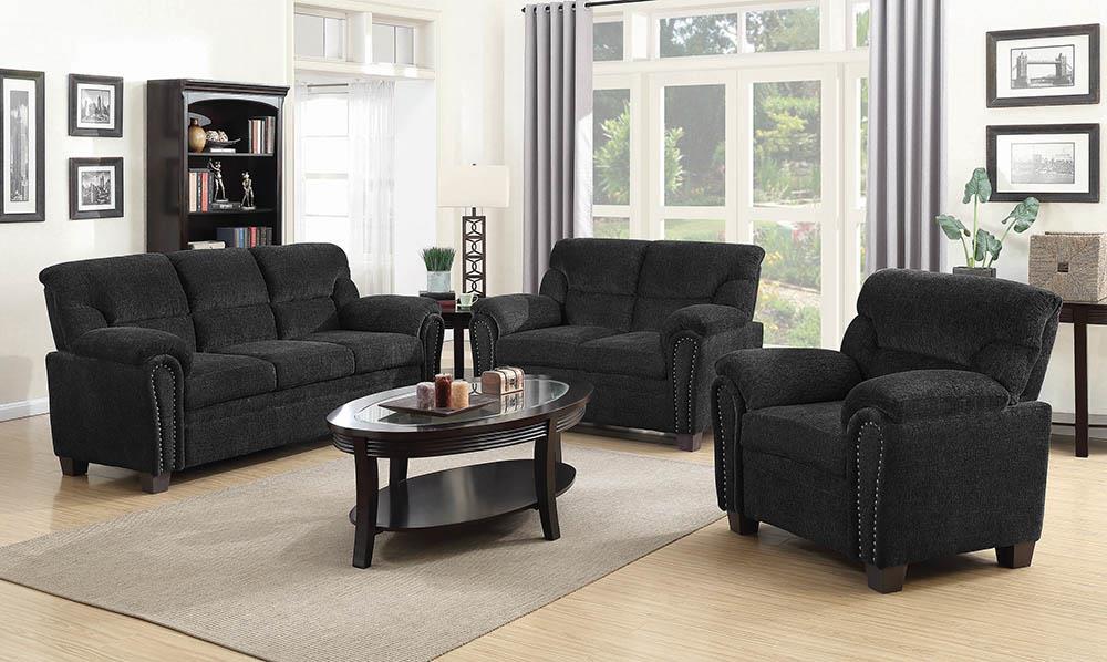 Clemintine Grey Three-Piece Living Room Set image