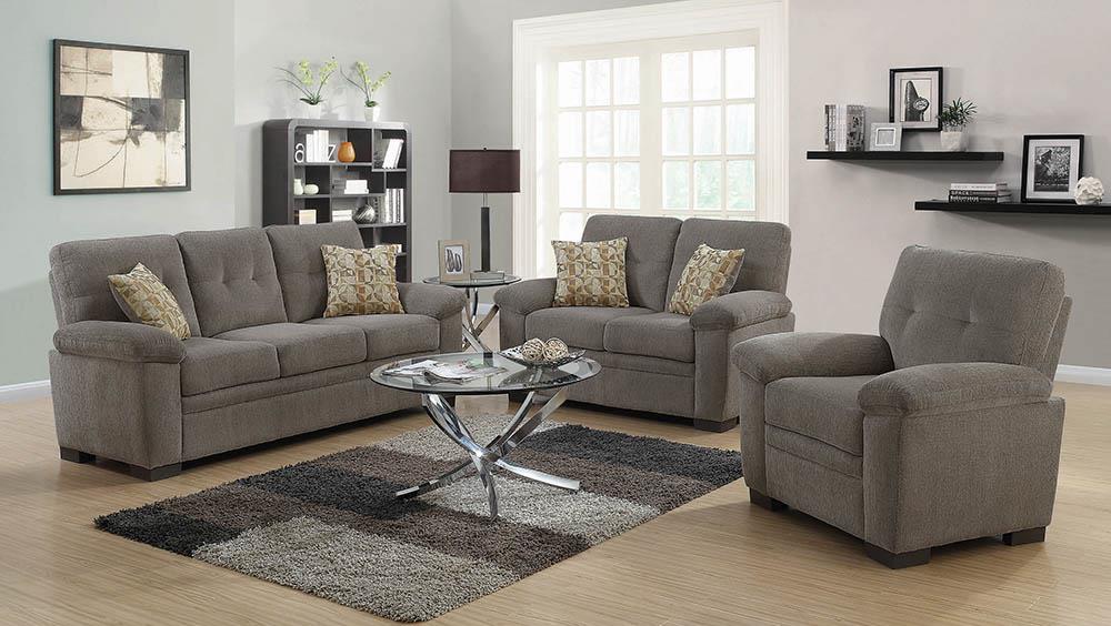 Fairbairn Casual Brown Three-Piece Living Room Set image