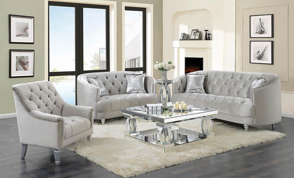 Avonlea Traditional Grey and Chrome Chair image