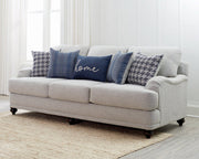 Gwen Recessed Arms Sofa Light Grey image