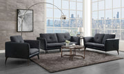 Harun Gray Fabric & PU Sofa image