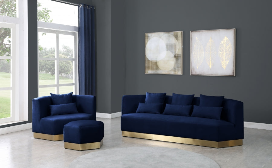Marquis Collection Blue Living Room Set