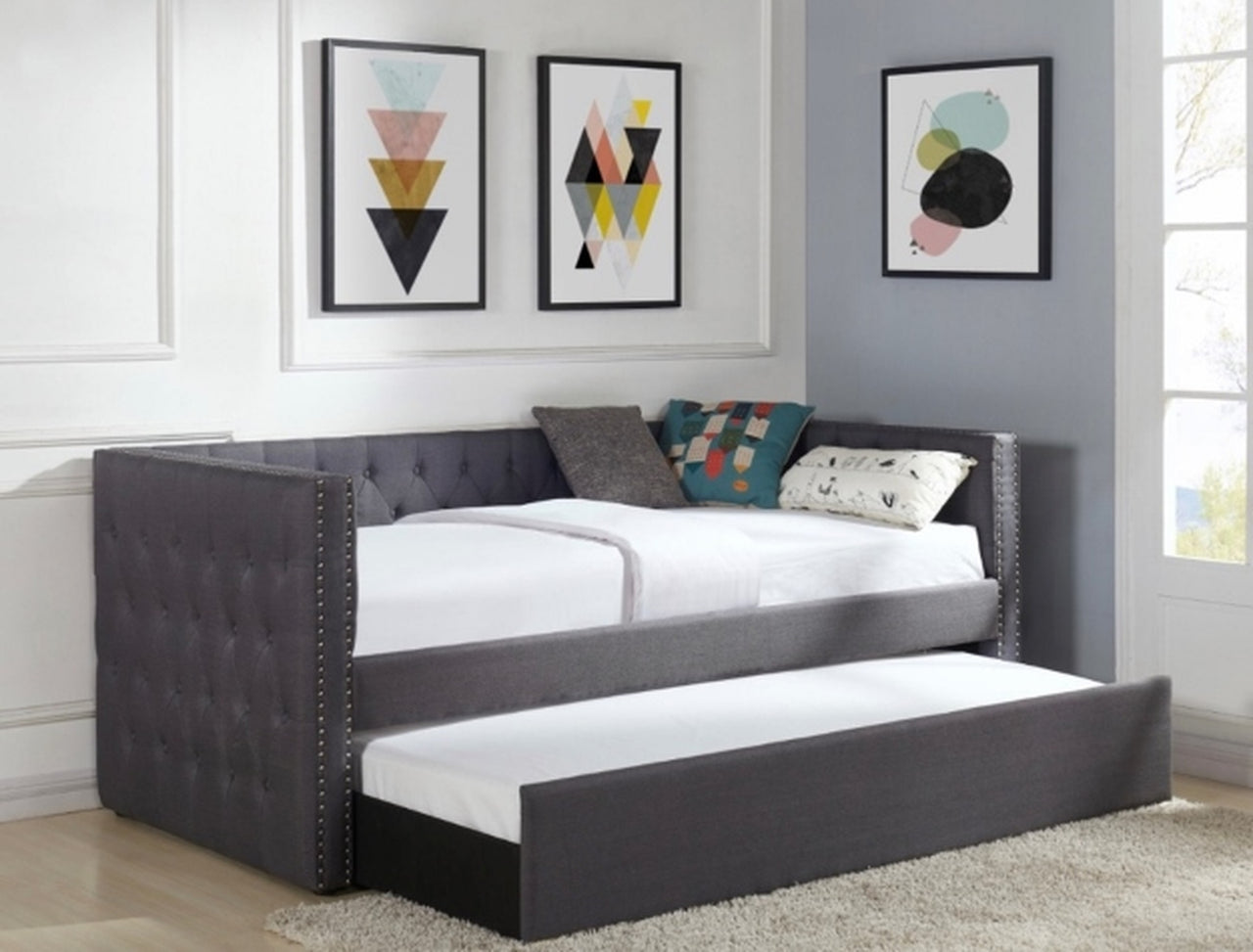 5335 GY-SET TRINA GRAY DAYBED.