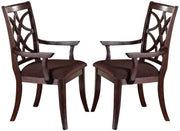 Acme Keenan Dining Arm Chairs (Set of 2) in Dark Walnut 60258 image