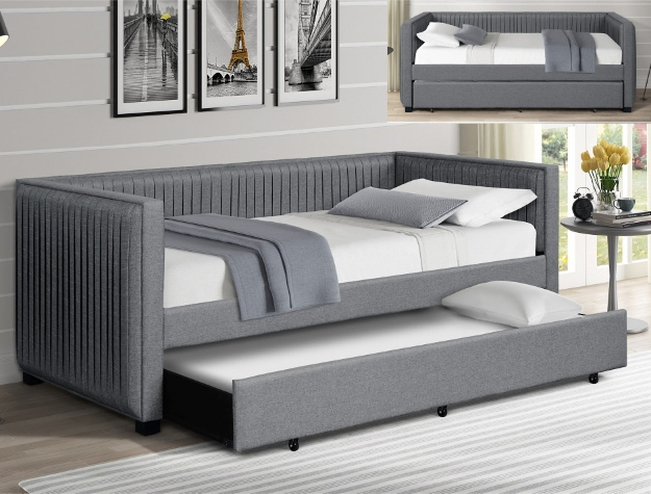 5338 GY-SET EMERY GRAY DAYBED