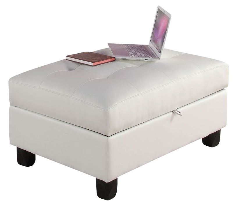 Acme Kiva Ottoman with Storage in White 51177 image