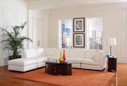 Quinn Transitional White Ottoman image