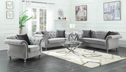 Frostine Traditional Silver Sofa image