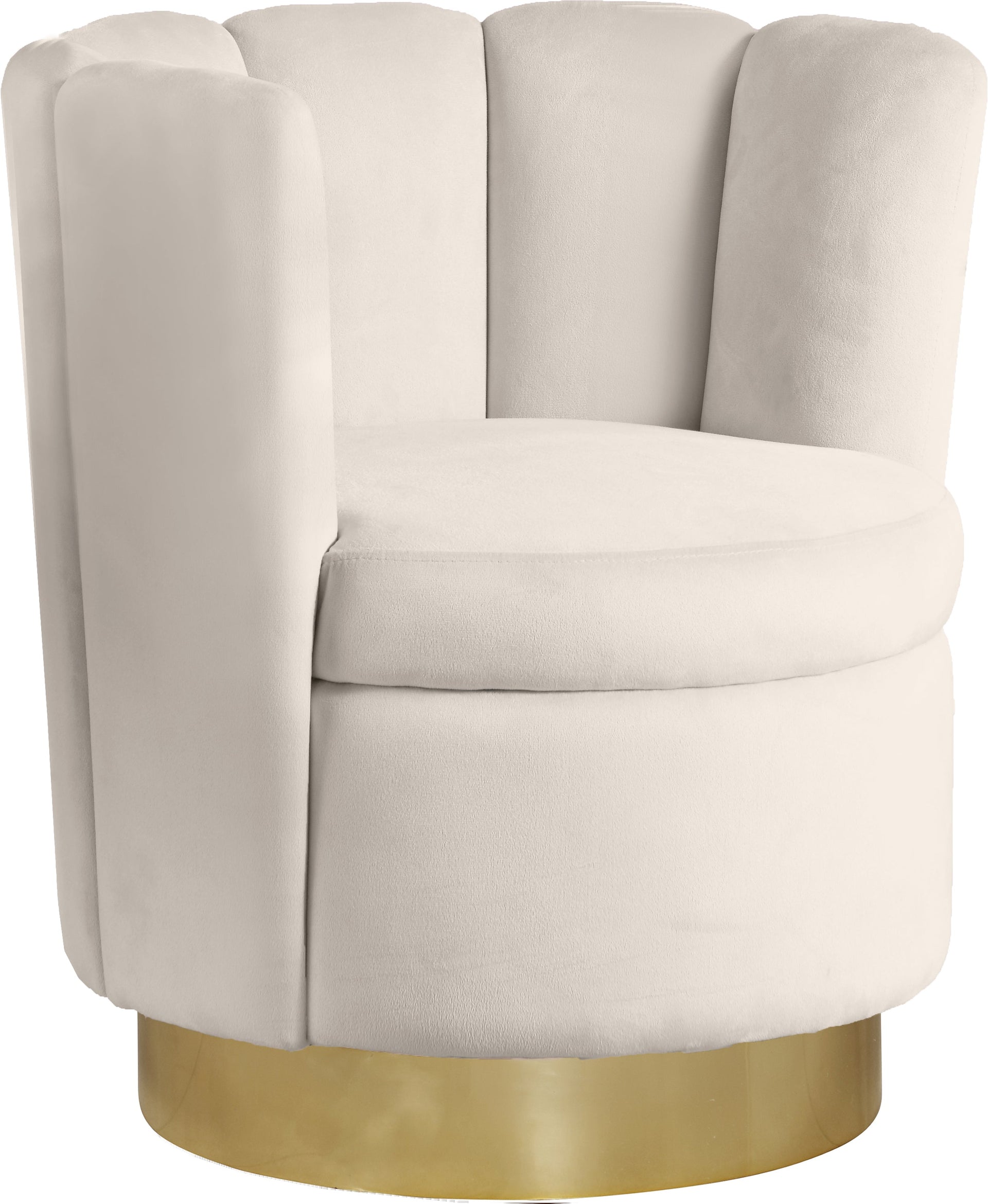 Lily Cream Velvet Accent Chair image