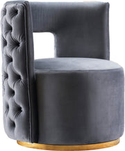 Theo Grey Velvet Accent Chair image