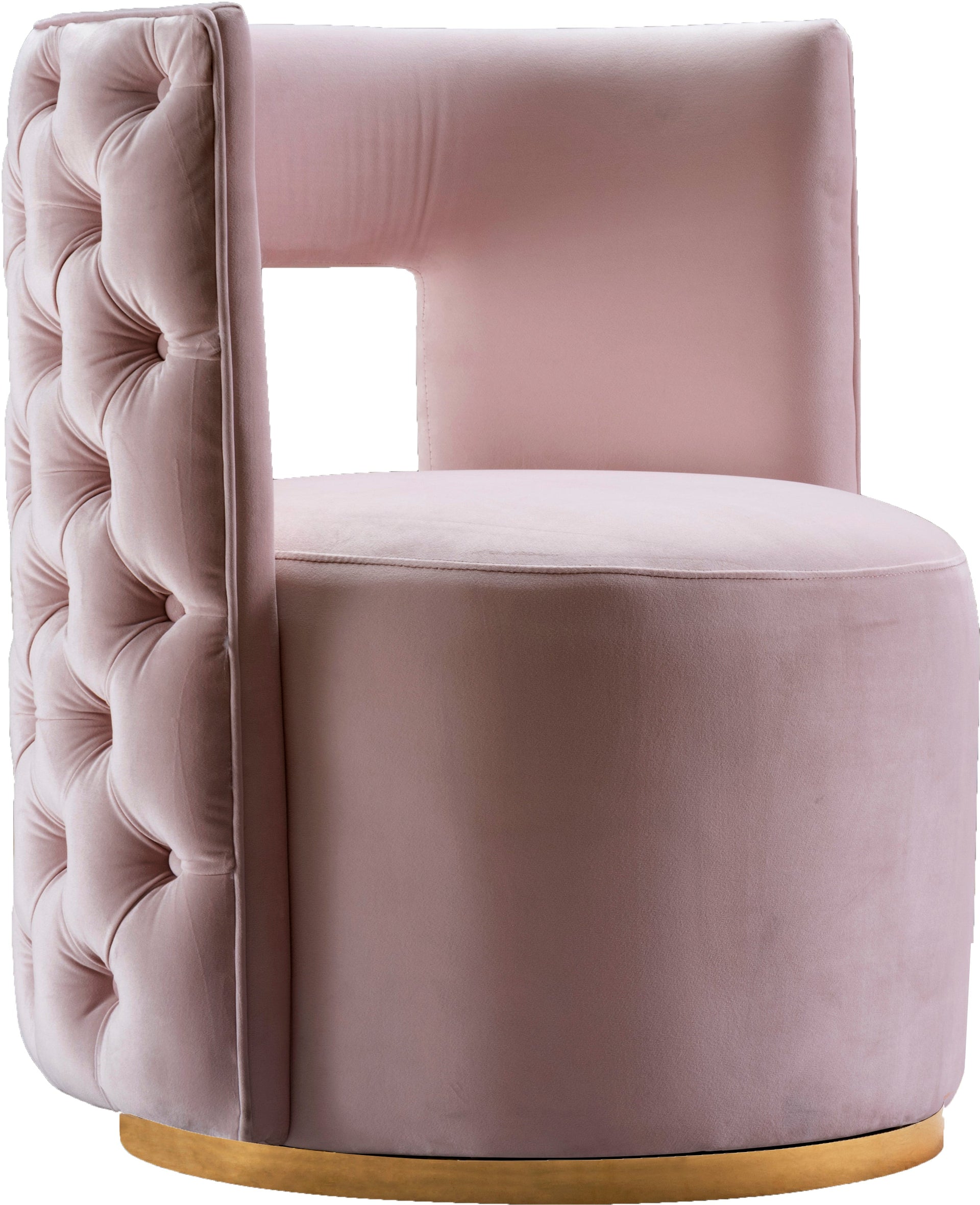 Theo Pink Velvet Accent Chair image