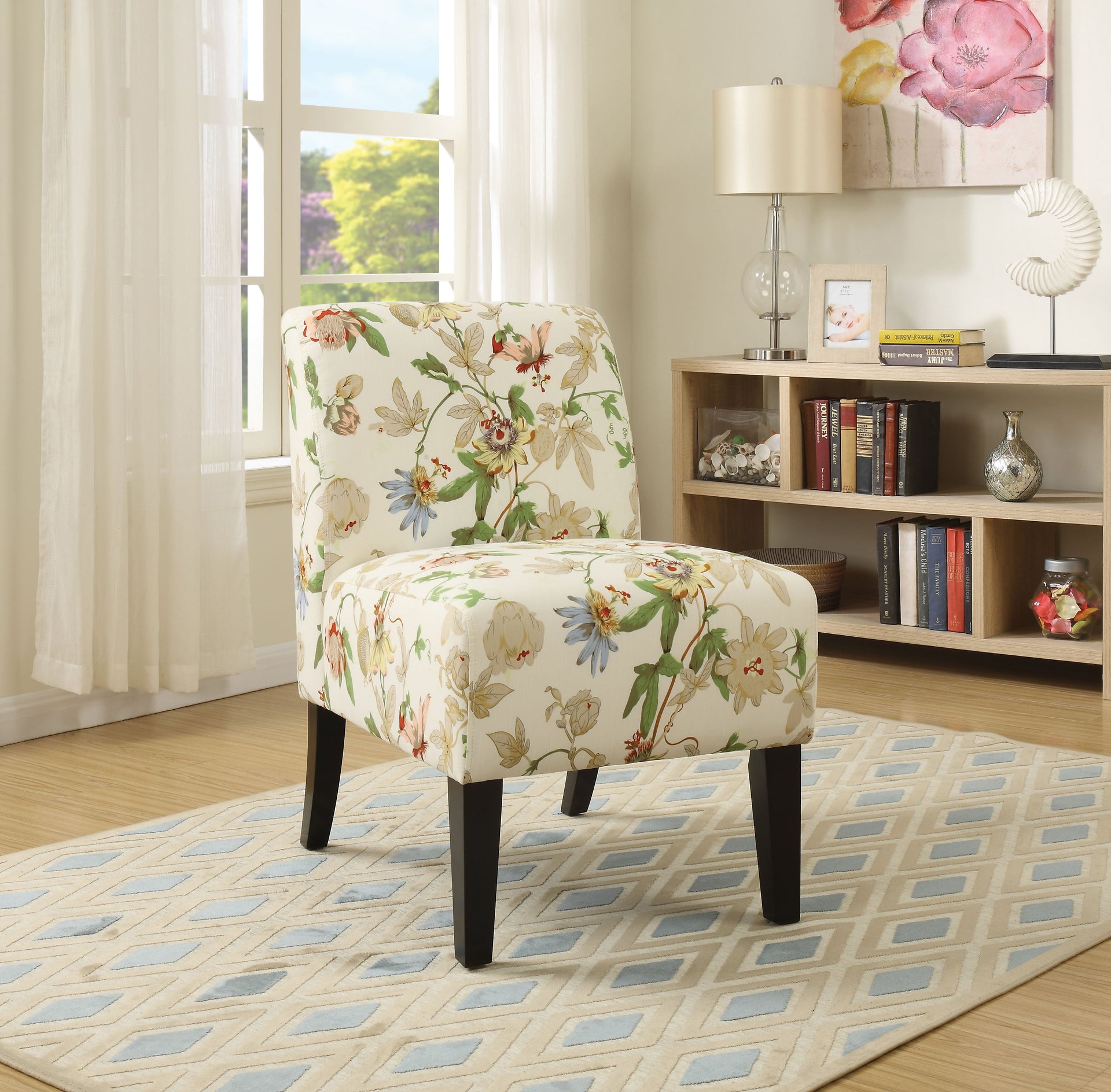 Ollano Floral Fabric Accent Chair image