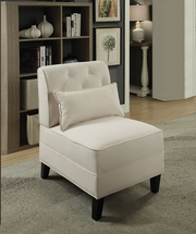 Susanna Cream Linen Accent Chair & Pillow image