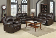 Boston Brown Reclining Three-Piece Living Room Set image