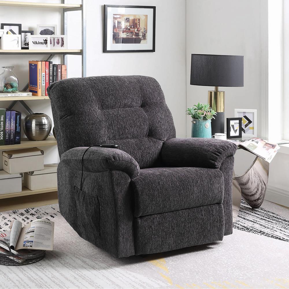 G601015 Casual Dark Grey Power Lift Recliner image