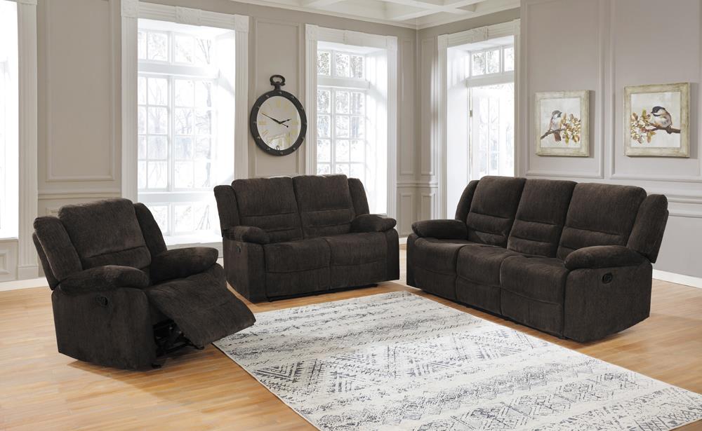 Gordon Chocolate Reclining Two-Piece Living Room Collection image