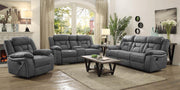 Houston Casual Stone Reclining Three-Piece Living Room Set image