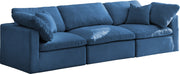 Plush Navy Velvet Standard Cloud Modular Sofa image