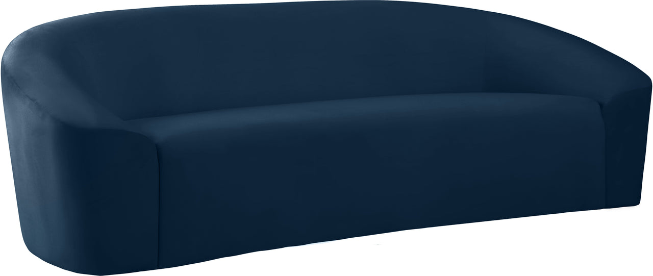 Riley Navy Velvet Sofa image