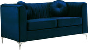 Isabelle Navy Velvet Loveseat image