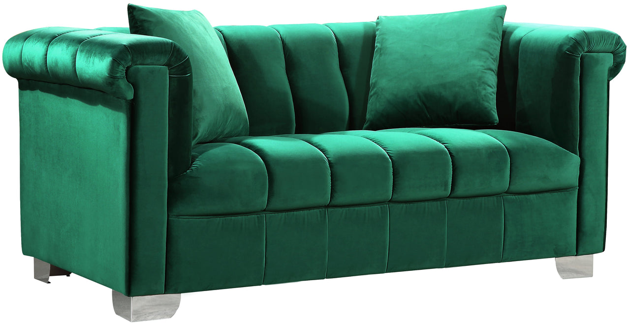 Kayla Green Velvet Loveseat image