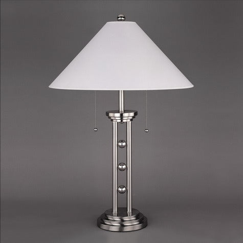 6231T-2  	MAGNUM CHROME TABLE LAMP 28.5"H