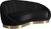 Shelly Black Velvet Chaise image