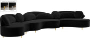 Vivacious Black Velvet 3pc. Sectional (3 Boxes) image