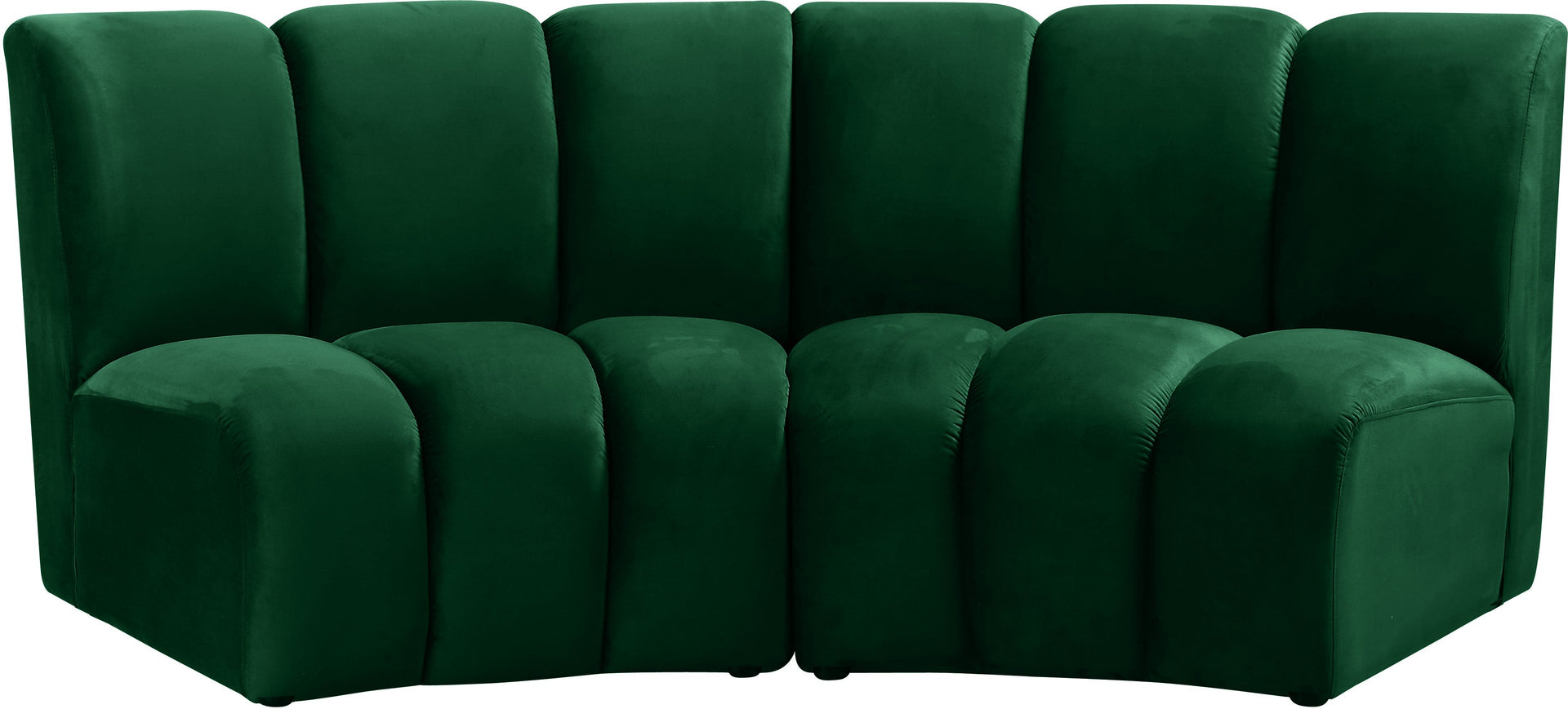 Infinity Green Velvet 2pc. Modular Sectional image