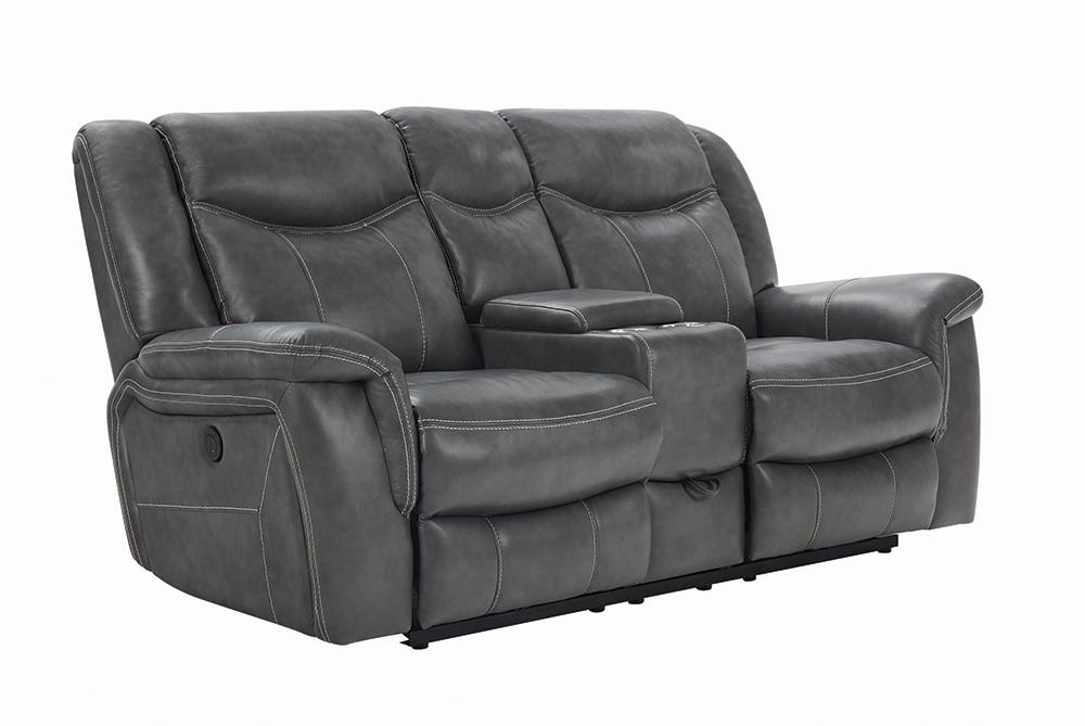 Conrad Transitional Grey Power Loveseat image