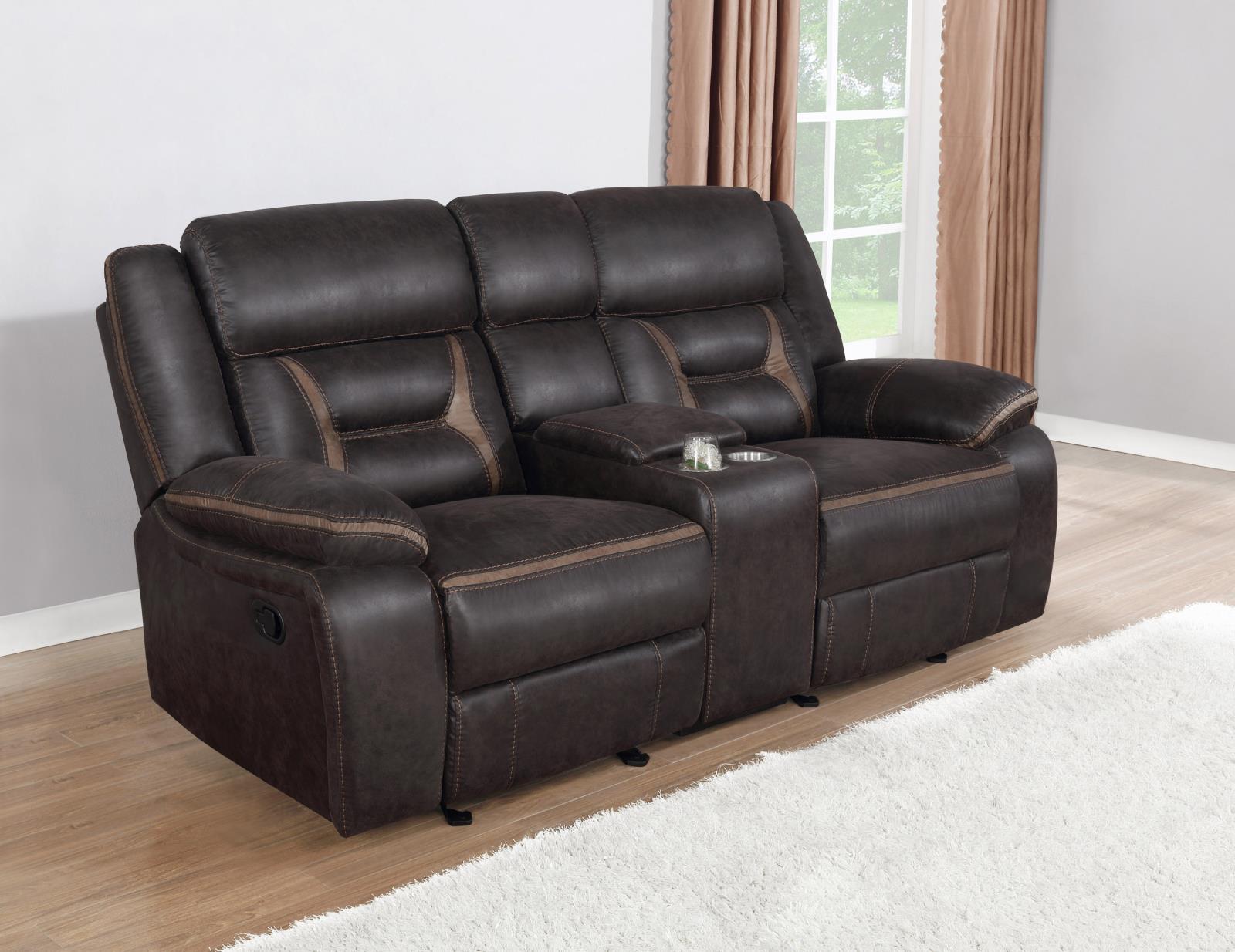 651355 GLIDER LOVESEAT W/ CONSOLE image