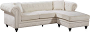 Sabrina Cream Velvet 2pc. Reversible Sectional image