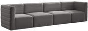 Quincy Grey Velvet Modular Sofa image