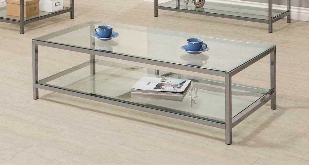 G720228 Contemporary Black Nickel Coffee Table image