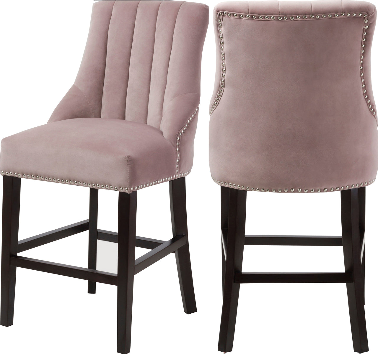 Oxford Pink Velvet Stool image