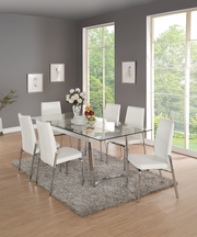 Osias Chrome & Clear Glass Dining Table image