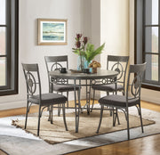 Landis Oak & Gunmetal Dining Table image