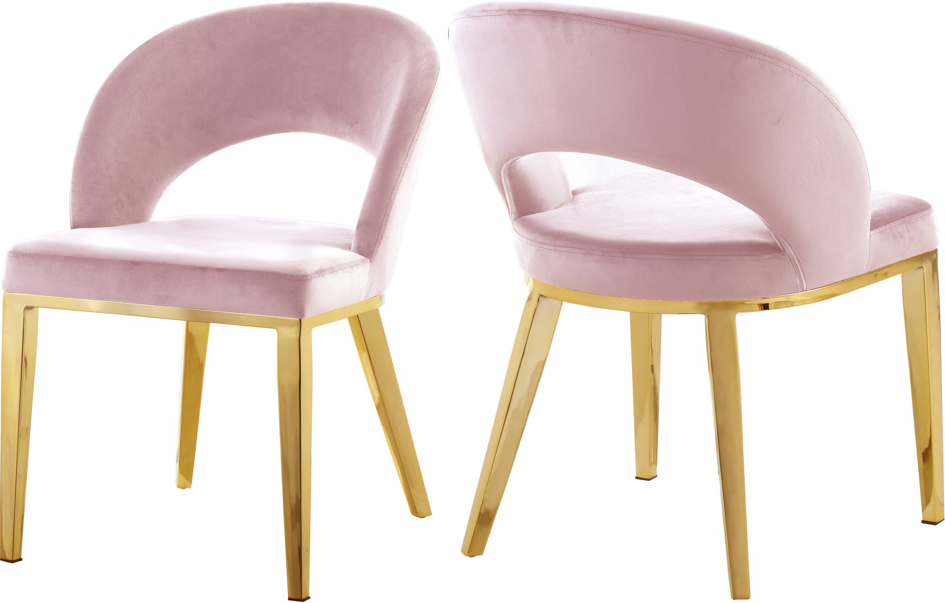 Roberto Pink Velvet Dining Chair image