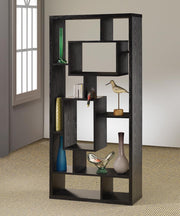 Transitional Black Oak Bookcase image