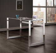 G800746 Contemporary Chrome and Glass Top Writing Desk image